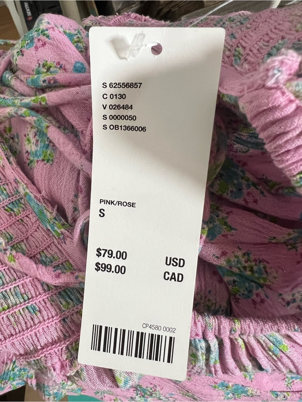 Urban Outfitters Lottie Floral Tie-Back Midi Dress Printed Smocked Puff Sleeve - Picture 6 of 8